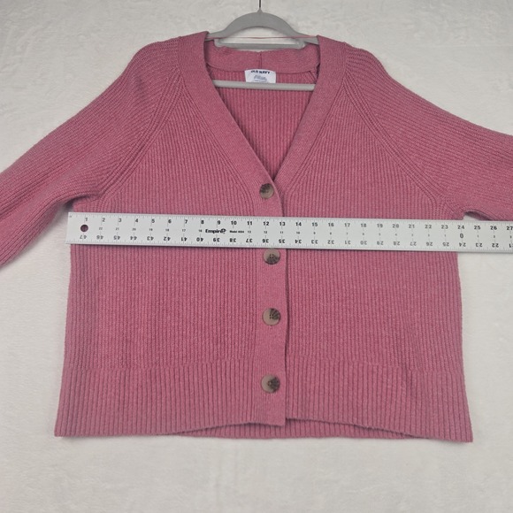 Old Navy Women's Pink Cardigan Sweater‎ Size Large Buttons Knit - Picture 5 of 8